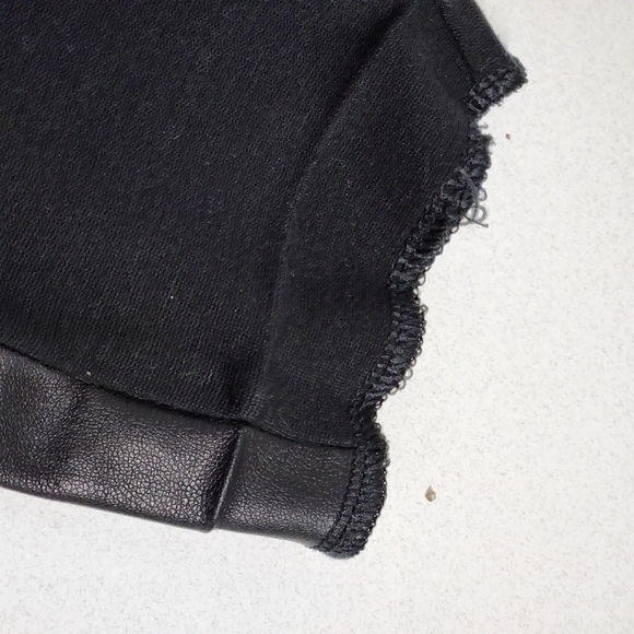 Loft ponte stretch pants faux leather tuxedo stripe black 6 - Picture 11 of 16